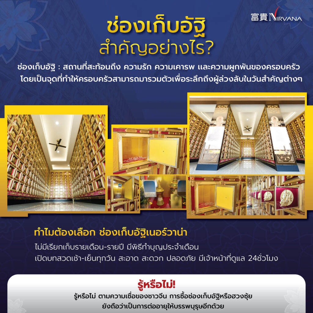 ช่องเก็บอัฐิ Columbarium ชลบุรี ลวดลายพระโพธิสัตว์กวนอิม